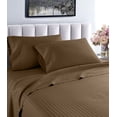 thumbnail image 2 of Regency Club Oxford 600 Thread Count 100% Cotton Solid Sheet Set (Twin XL, Brown), 2 of 4