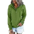 thumbnail image 2 of Kiplyki Fall Hoodies for Women Winter Button Drawstring Hooded Pullover Tops, 2 of 5