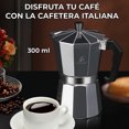 thumbnail image 2 of Cafetera Italiana Manual Plateada 300ml Alta Calidad, 2 of 6