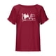 thumbnail image 4 of Camiseta de manga corta estampada casual para mujer OAVQHLG3B Store  lin121212, 4 of 5