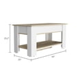 thumbnail image 4 of Four - legged Light Oak/White Storage Table | Perfect for Living Room Doorway, 4 of 5
