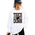 thumbnail image 5 of Touchdown Football Sweatshirt Women Leopard Print Game Day Crewneck White Medium, 5 of 8