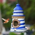 thumbnail image 1 of Jolie Nichoir Suspendu en Forme de Ruche, Déco Extérieure en Résine pour Colibris et Merles Bleus, Décoration Colorée pour Jardin, Patio, Balcon avec Crochet Facile à Accrocher, 1 of 7