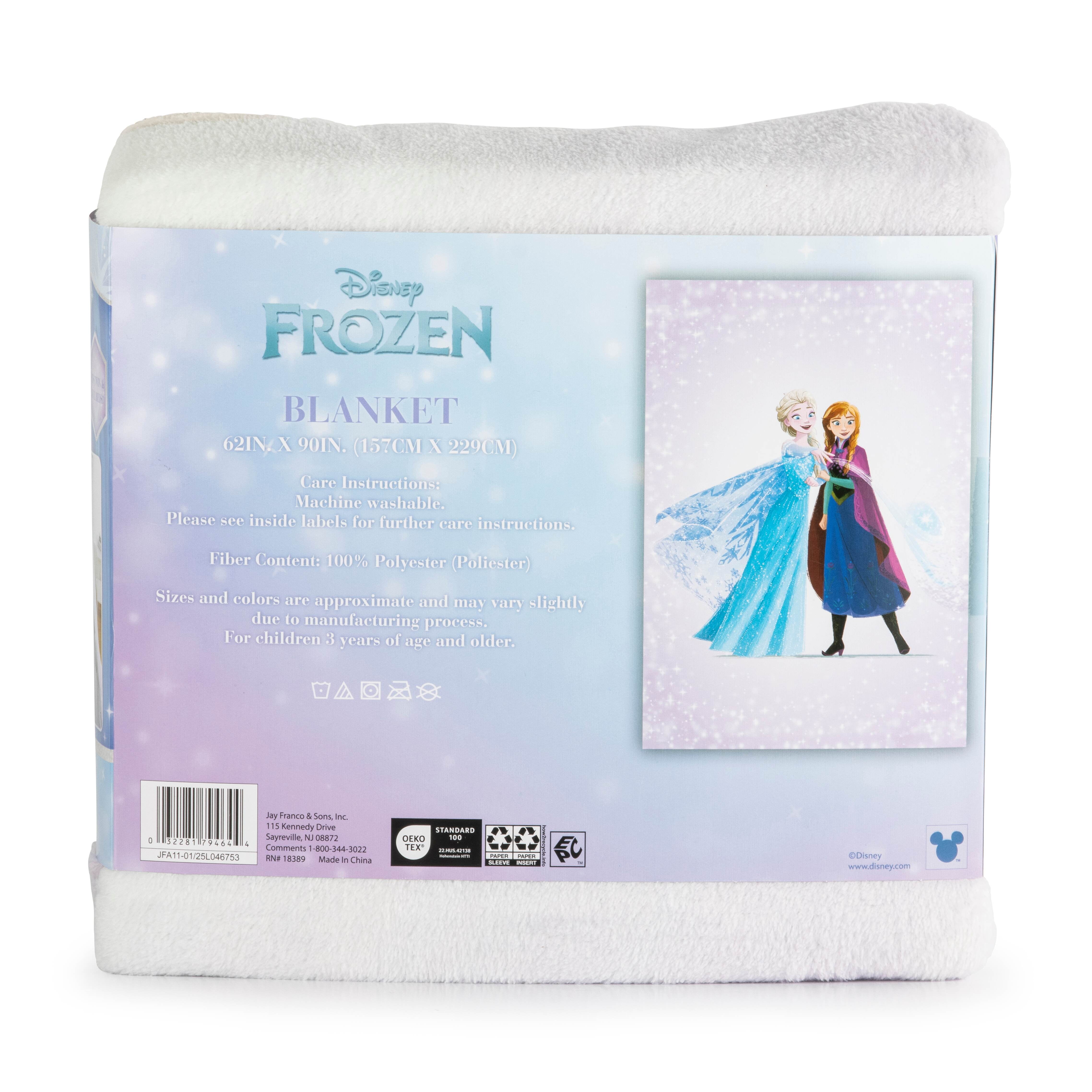 Disney Frozen Winter Frost Adventures 62x90 Kids Throw Blanket - Soft & Cozy Bedding Accessories