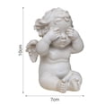 thumbnail image 4 of 2 Estatuas de ángel de Retro, Estatuilla de Jardín, Decoración de Estante para Exteriores, Adorno Gloria estatuas de ángeles, 4 of 8