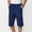 Dark Blue, variant on CaiJunJia George Men's Straight Leg Denim Shorts Classic Casual Jean Shorts with Pockets