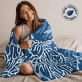 thumbnail image 2 of Dark Blue Coral Pattern Throw Blankets, Summer Coastal Ocean Soft Fleece Blanket Decorative for Home Sofa Couch Chair Living Bedroom, 30x40 Inches,, 2 of 8