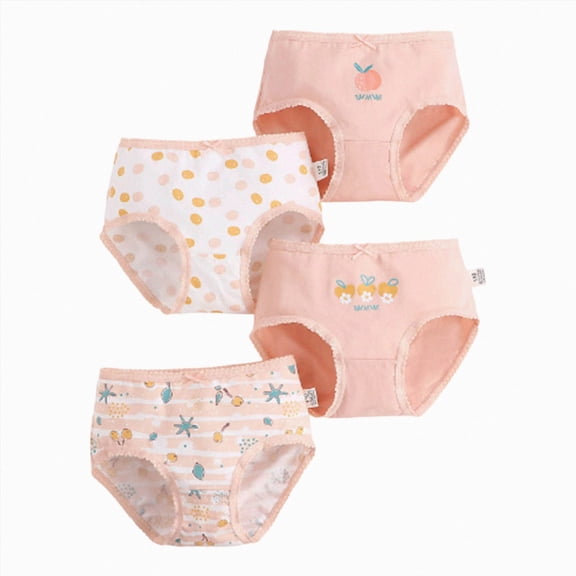 zuwimk Toddler Girls' Cotton Panties Baby Soft Assorted Briefs Underwear Random Multipack(Rose Gold,5-6 Years)