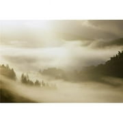 Glendalough Co Wicklow Ireland Mist Poster Print by The Irish Image Collection - 36 x 24 - Large