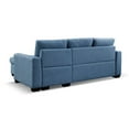 thumbnail image 3 of Tufted Sectional Chaise Sofa Sleeper with Storage in Blue, 3 of 14