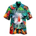 thumbnail image 3 of Camisa de pollo divertida con estampado 3D para hombre, camisa de manga corta con solapa, cómoda, informal, para fiesta en la playa, ropa de calle, camisas de talla grande para hombre, 3 of 5