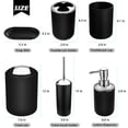 thumbnail image 2 of Papillon Accesorios De Baño - 6 Piezas De Plástico Para Cepillos De Dientes, Taza Para Cepillos De Dientes, Dispensador De Jabón Y Plato, Soporte Para Escobilla De Baño, Bote De Basura, Vaso, Pajita,, 2 of 5