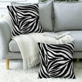 thumbnail image 5 of Throw Pillow Cover Case Zebra Print Pillow Covers 18x18 Inch Set of 2,Soft Decorative Throw Pillow Case for Living Room Bedroom Sofa Couch Cushion Covers, 5 of 6