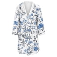 thumbnail image 4 of Jindong Robes en Peluche pour Femmes Robe en Polaire Longue Chaude Peignoir de Bain Veste de Détente Imprimée Robe de Confort Robes pour Femmes, 4 of 5