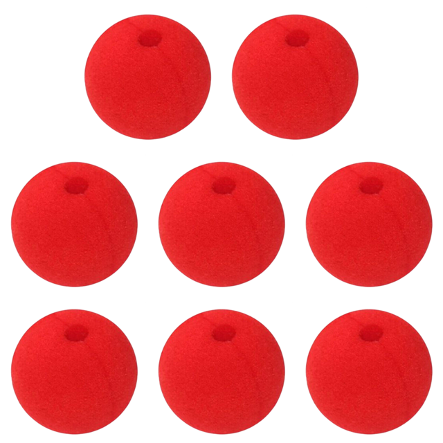 Esponja Bolas de 50 mm Accesorios de cosplay Nariz de payaso de circo suave para el día de la nariz Rojo