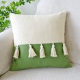 thumbnail image 1 of Funda de almohada con diseño de tulipán verde fresco y sencillo con flores bordadas para sofá, cama, almohada de cintura para oficina, 1 of 6