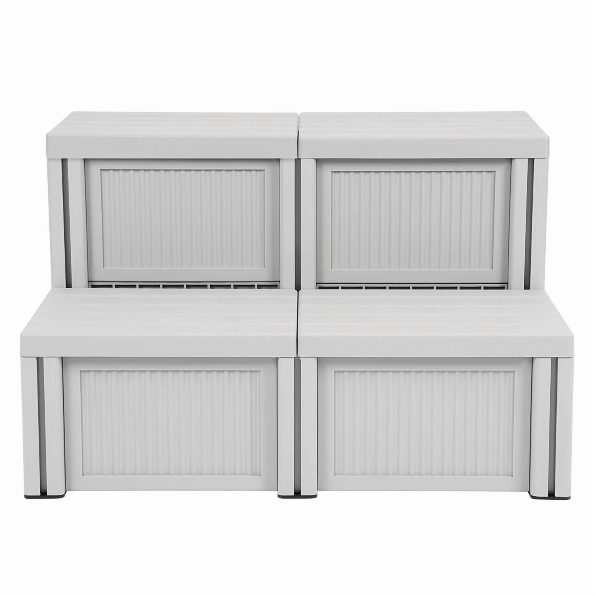 Kojem Spa Hot Tub Step, 2-Step Stool With Storage, Non-Slip Multi Purpose Stairs