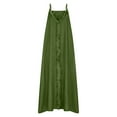 thumbnail image 3 of Efsteb Womens Solid Color V Neck Spaghetti Strap Maxi Dress Summer Casual Sleeveless Tank Dress Loose Beach Sundress with Pocket （Green，XXXL）, 3 of 7