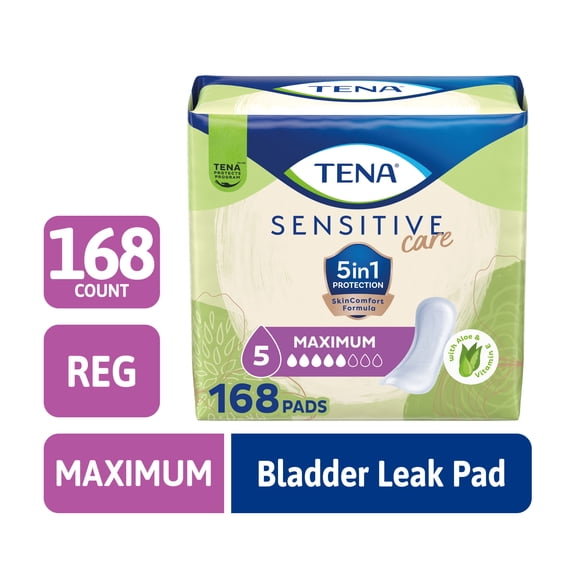 Tena Intimates Maximum Absorbency Incontinence Pad for Women, 168 ct