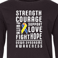 thumbnail image 4 of Inktastic Down Syndrome Awareness Strenth Courage Support Long Sleeve Youth T-Shirt, 4 of 5