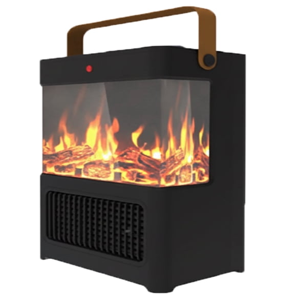 Elleree 16.4 in x 7 in 1500W Electric Fireplace Space Heater for Indoor Use Home Office , with 3D Realistic Flame