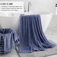 thumbnail image 4 of Kebury 6 Pack Bath Towels Set, 27"x55" Bath Sheets Towels Set For Adults, Mid-size Bathroom Towel Ultra Soft Microfiber Quick Dry Highly Absorbent Shower Towel Spa Hotel Use (Purple Blue), 4 of 6