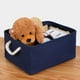 thumbnail image 2 of Cesta de almacenamiento plegable Uxcell, caja de ropa rectangular de tela tamaño M azul oscuro, 2 of 7