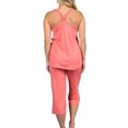 thumbnail image 4 of Doublju Women's Sleeveless Racerback Capri Pajama 2 Pcs Set (Plus Size Available), 4 of 4