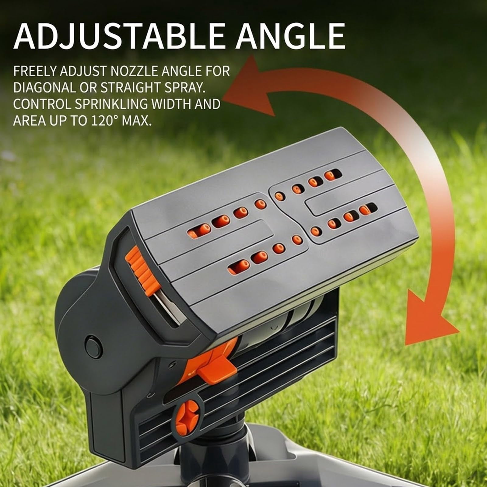 2026 New 16-Nozzle Oscillating Sprinkler with Dual-Zone Sprinkler Water Timer, Upgraded Heavy Duty Yard Irrigation, Adjustable Rotating Lawn Coverage Tool, Outdoor Plants Automatic Watering
