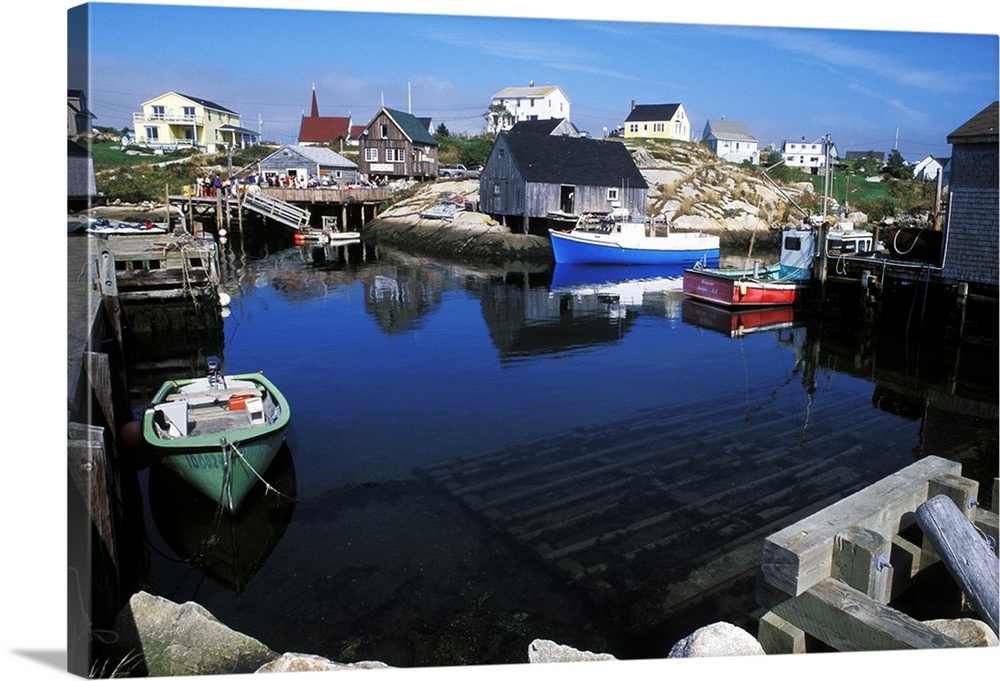 Great BIG Canvas "Colorful fishing town of Peggy's Cove in Nova