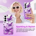 thumbnail image 3 of CASEFIV for Samsung Galaxy S26 Plus Case,Cute Butterfly Pattern Magnetic Phone Cover Translucent Slim Protective Case for Women Girls,Orange Butterfly, 3 of 7