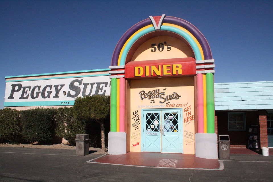 California Mojave Peggy Sue Diner Usa Barstow24 Inch By 36 Inch