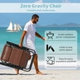 thumbnail image 3 of YANG2 Zero Gravity Chairs Set of 2, 350lbs Capacity Folding Outdoor Patio Recliner with Adjustable Headrest & Cup Holder, Anti Gravity Chair for Backyard, Poolside-Brown, 3 of 8