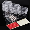 thumbnail image 4 of 2 Sheets 2 Colors Double Side Adhesive Glue Sticky Tape For False Nail Tips Nail Art Sticker with 20Pcs Transparent Plastic Nail Art Tool Box Mixed Color 7.7~19x7.5~14x0.05~1.6cm, 4 of 6