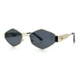 thumbnail image 4 of Hipster Retro Classic Diamond Shape Metal Rim Hustler Sunglasses Gold - Black, 4 of 8