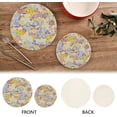 thumbnail image 4 of Pot Holders Trivets Set Pure Cotton Potholders Set, Set of 2, Blooming Flowers Hot Pot Trivets One 9.45 Inch and One 7 Inch for Kitchen Pans Bowl Teapot, 4 of 7