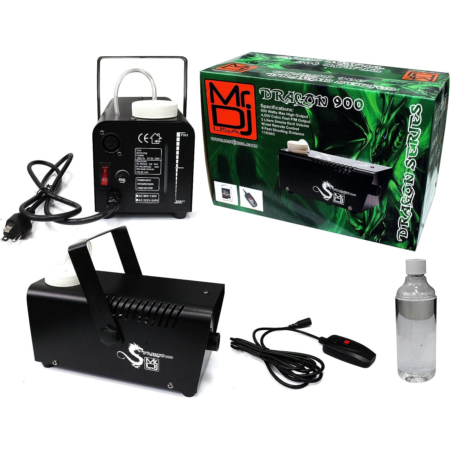 HTYSUPPLY DRAGON900 Fog Machine with Wired Control and Scented Fog Juice
