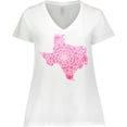 thumbnail image 3 of Inktastic Texas Silhouette Mandala Women's Plus Size V-Neck T-Shirt, 3 of 5