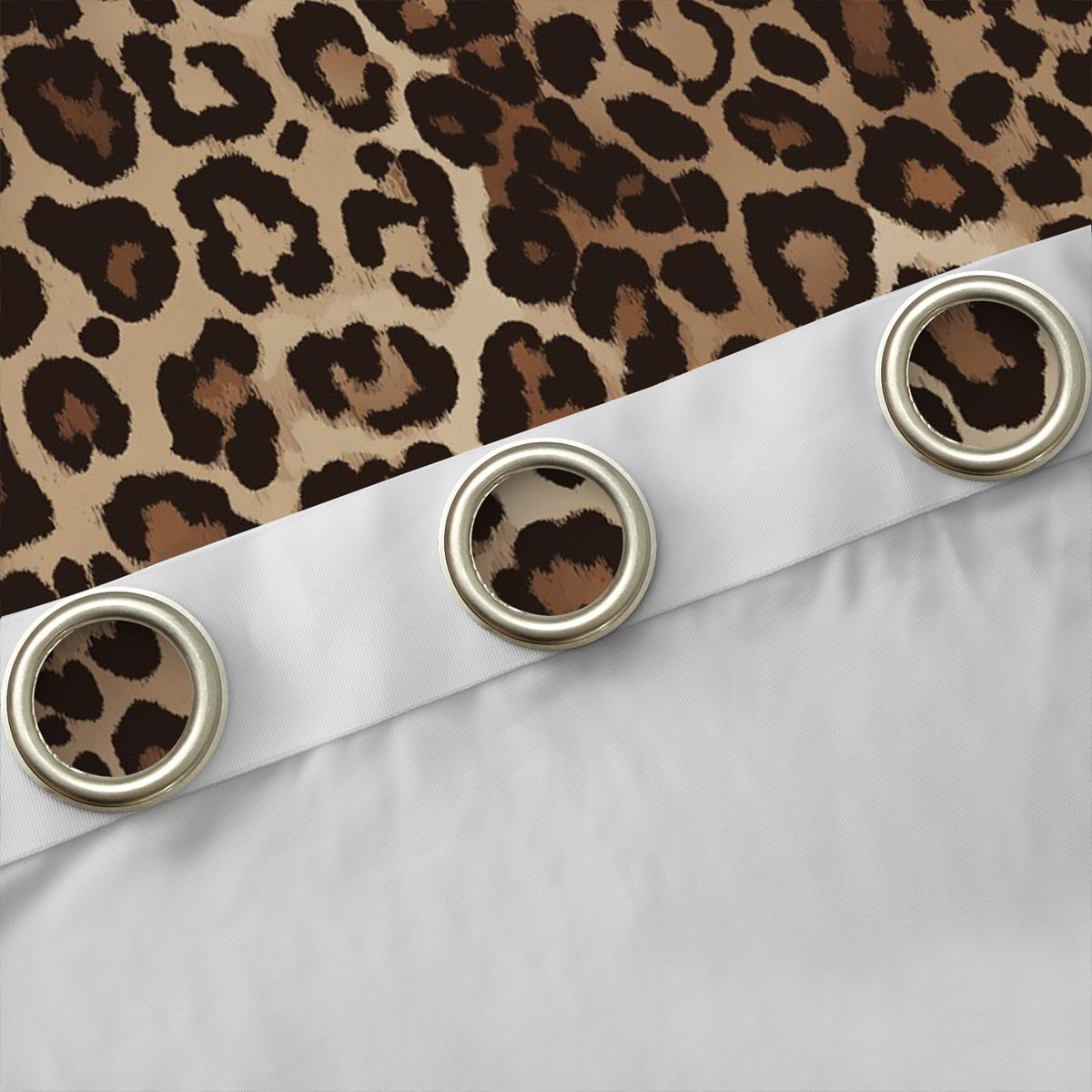 Manfei Leopard Print Blackout Curtains Set of 2 (52x84 Each),Wild Animal Window Curtains,Cheetah Pattern Curtains and Drapes For Girl Kids,Breathable Home Decor