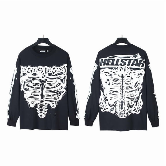 2025 Long Sleeve T-Shirt Men's Street Style Sweatshirt Autumn Winter Loose Trendy Casual Pure Cotton Base Shirt