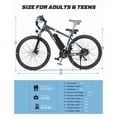 thumbnail image 4 of Qlife Racer Step-Over Mountain eBike for Adults, Max 28MPH 48V10.4Ah 500W Removable Battery Lightweight Electric Bike, 27.5" E-MTB, Black, 4 of 5