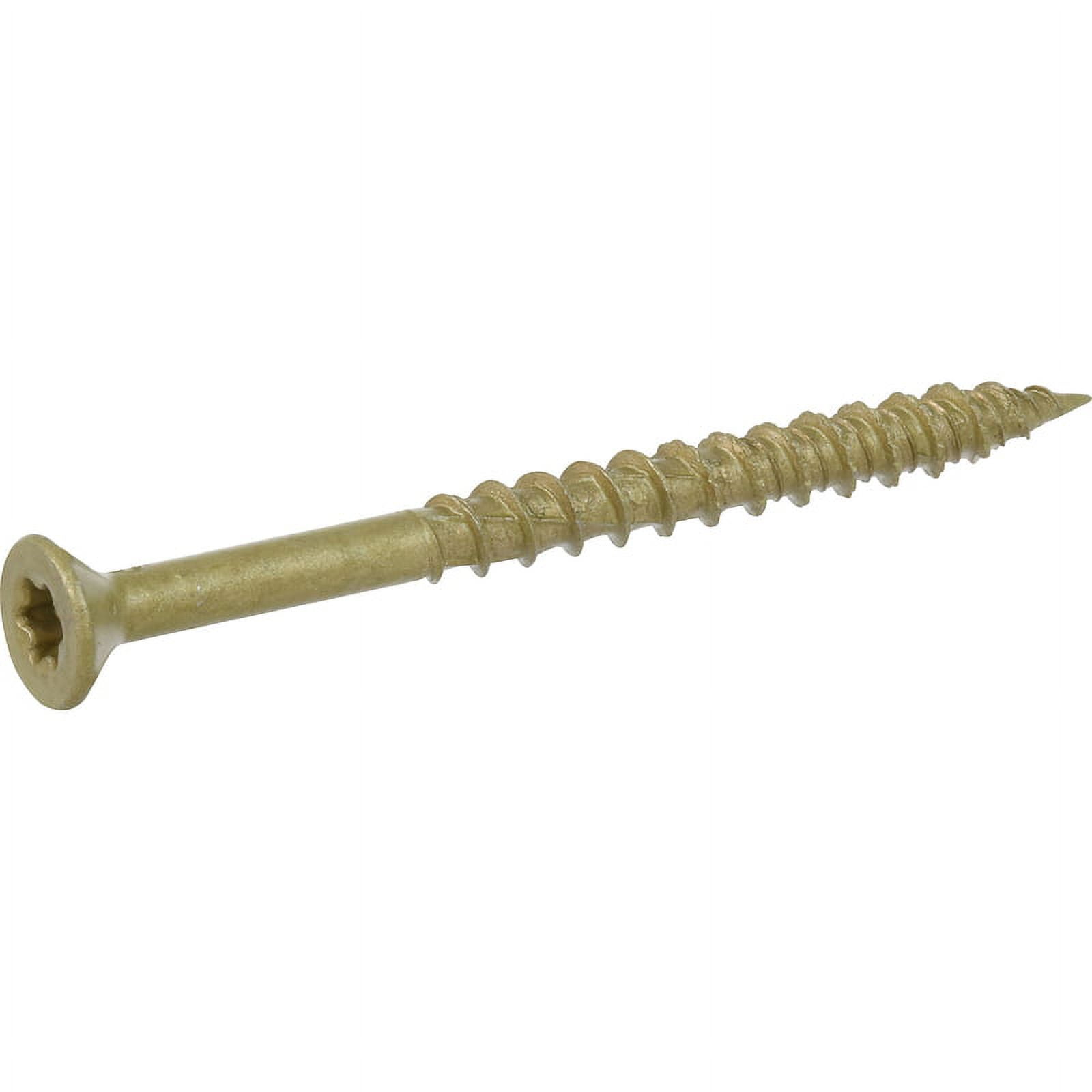 Power Pro Exterior Multi-Material Screws, #10 x 2-1/2", Steel, Epoxy, Bronze, 15 pack