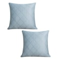 thumbnail image 2 of Wmhnj Paquete de 2 fundas de almohada cuadradas de seda helada de 45 x 45 cm, de polister con textura fresca, fundas de cojn lumbar desmontables y lavables para sof, ideal para dormitorio., 2 of 9