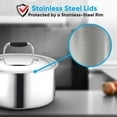 thumbnail image 3 of NutriChef Stainless Steel Saucepan Lid - Sturdy and Durable Stain-Resistant 1.5 Quart Kitchen Cookware Saucepot Lid w/ Handle, 3 of 11