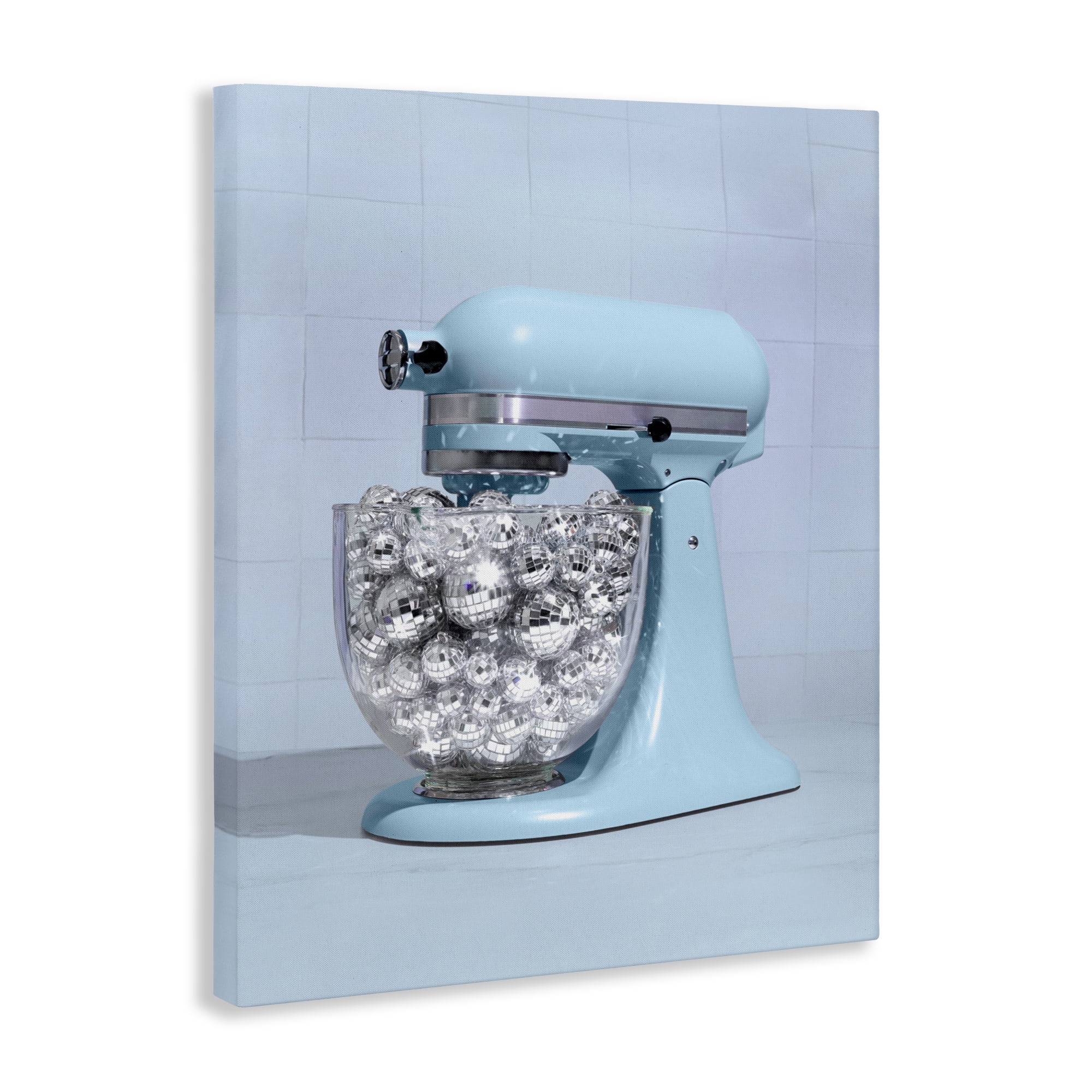 Stupell Industries Disco Kitchen Mixer over Blue Canvas Wall Art, design by LISH Creative