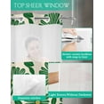 thumbnail image 4 of No Hook Shower Curtains with Snap in Liner, Green Spring Floral Waterproof Fabric Shower Curtain, Summer Flower Pastoral Rustic Double Layers & See-Through Top Window Bathroom Curtains 72''x84'', 4 of 6