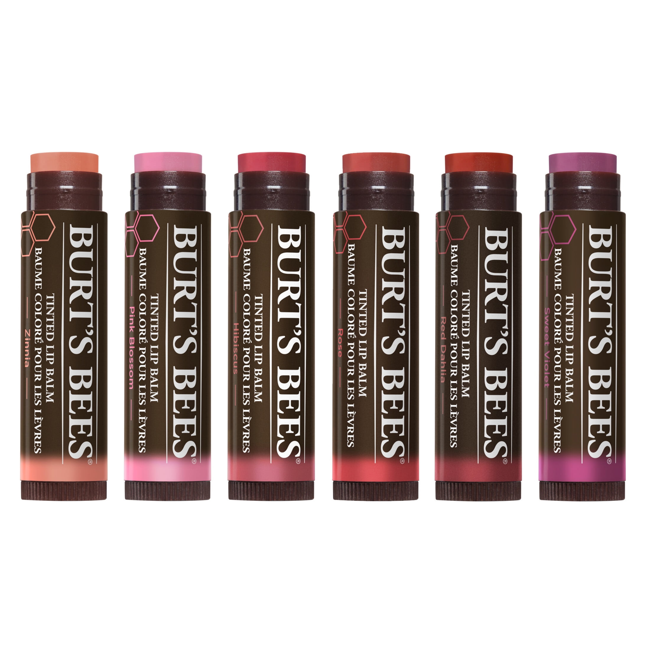 Burt's Bees 100% Natural Origin Moisturizing Tinted Lip Balm with Shea Butter, Rose, 1 Tube