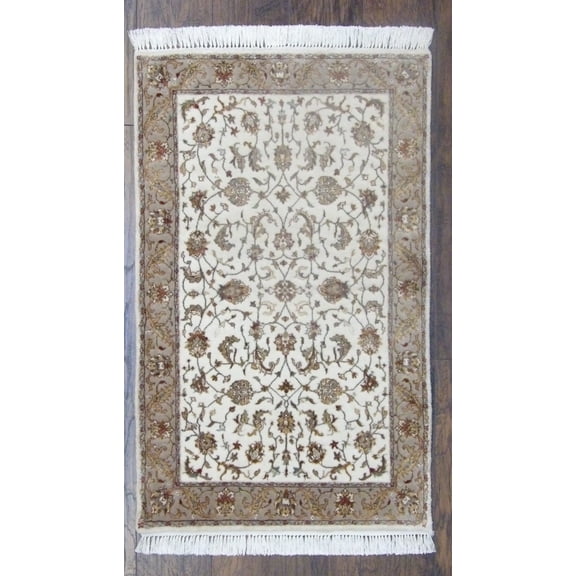 Wahi Rugs Hand Knotted Fine Persian Kashan 2'0"x4'0" -w541