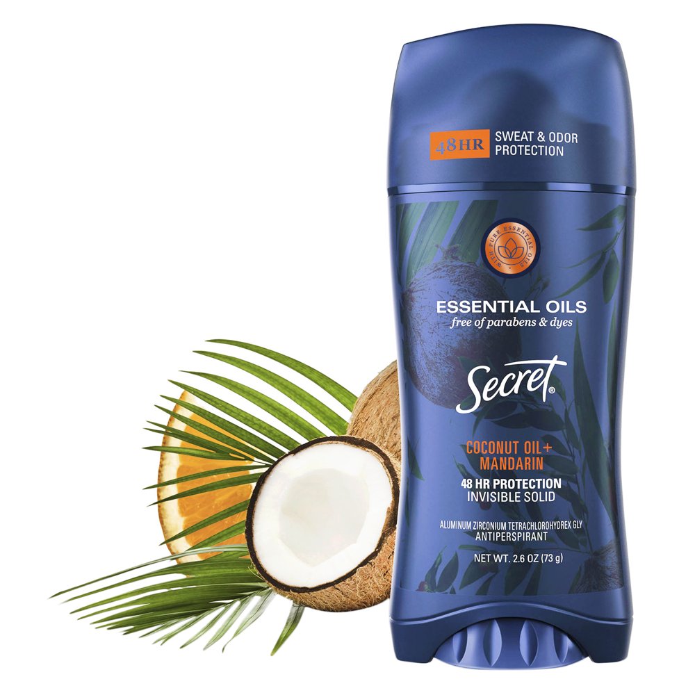 Secret Antiperspirant Deodorant for Women with Essential Oils, Mandarin