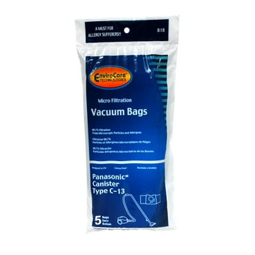 Envirocare Vacuum Bags Designed To Fit Compatible with Panasonic Canister Type C-13 Vacuums 818
